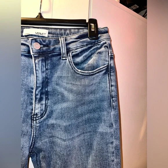 NWOT Super High Rise Slim Straight Crop Jeans from Vervet by Flying Monkey - Picture 10 of 12